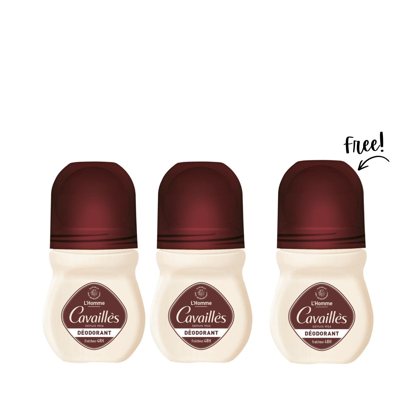 Buy 2 L’Homme Deodorant 48h Freshness Roll-On & Get 1 Free